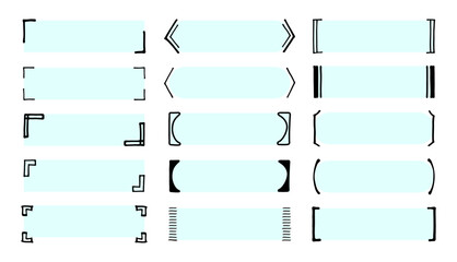 縦ライン・括弧で囲む 横長見出しフレーム素材