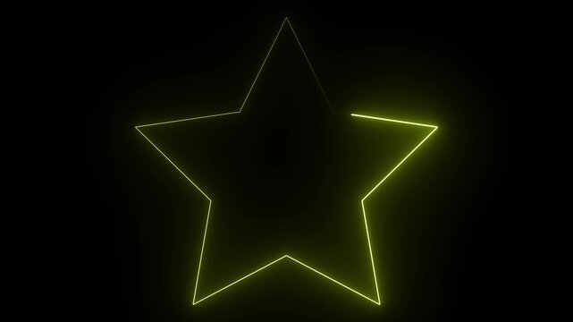 Neon Star Light Icon Futuristic Glow