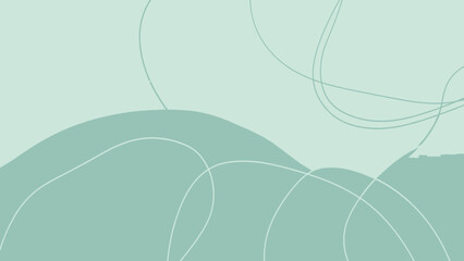 Modern abstract background with elegant green curves and lines