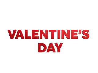 Fototapeta premium Valentines Day text in red on black background valentine's day