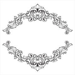 Elegant Vintage Ornamental Floral Decoration