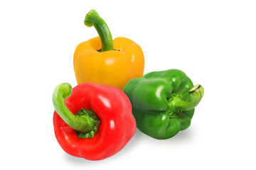 Fresh Mixed Bell Peppers Isolated for Cooking, Nutrition, and Healthy Diet on Transparent Background png