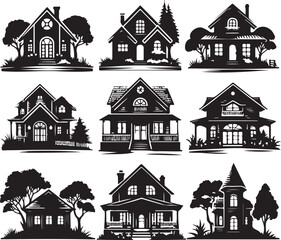 Hut icon silhouette vector with white background