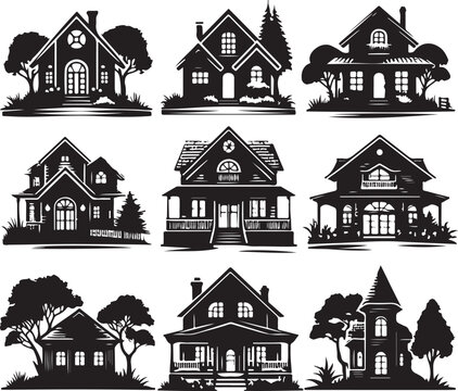 Hut icon silhouette vector with white background
