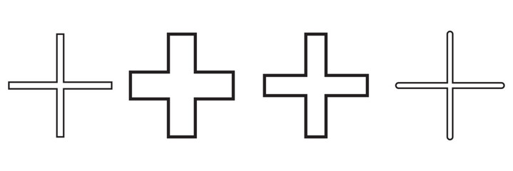 Obraz premium Plus Icon vector for web and mobile app. Add plus sign and symbol