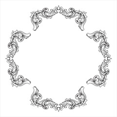 Elegant Vintage Ornamental Floral Decoration