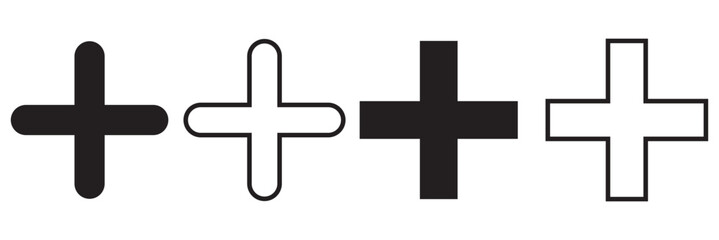 Obraz premium Plus Icon vector for web and mobile app. Add plus sign and symbol