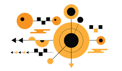 Variety of Geometric Figures Graphic Desing Abstract Modern Line Art. Graphic design elements and resources vector art