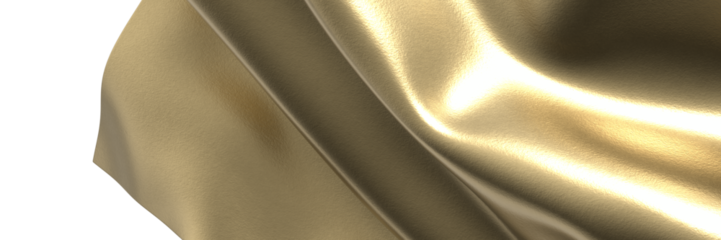 Golden Dimension: Abstract 3D Gold Cloth Illustration with Depth and Dimension