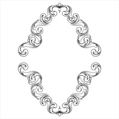 Elegant Vintage Ornamental Floral Decoration