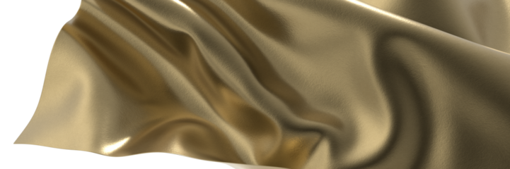 Golden Dimension: Abstract 3D Gold Cloth Illustration with Depth and Dimension