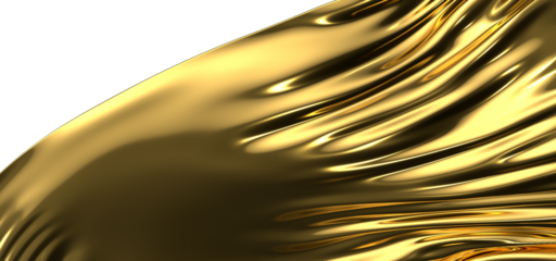 Golden Dimension: Abstract 3D Gold Cloth Illustration with Depth and Dimension