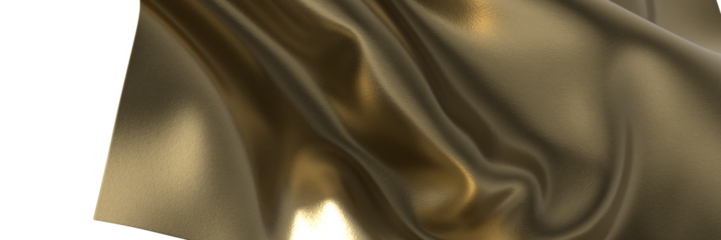 Intricate Luster: Abstract 3D Gold Cloth Illustration with Delicate Details