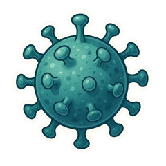 human virus sticker illustration