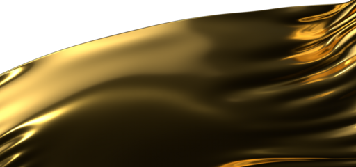 Intricate Luster: Abstract 3D Gold Cloth Illustration with Delicate Details