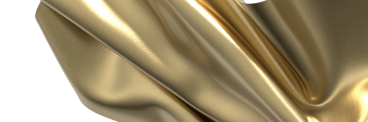 Intricate Luster: Abstract 3D Gold Cloth Illustration with Delicate Details