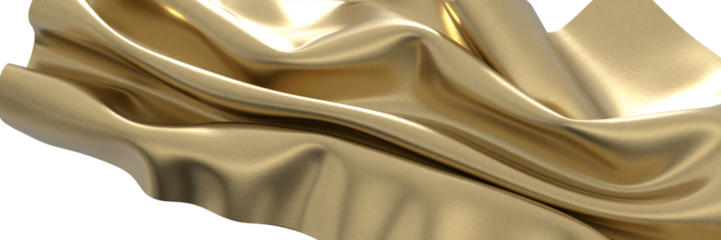 Intricate Luster: Abstract 3D Gold Cloth Illustration with Delicate Details