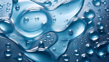 Glossy Gel Texture Background With Dewy Droplets Perfect For Skincare Ads Hydrating Serum Packaging And Beauty Branding