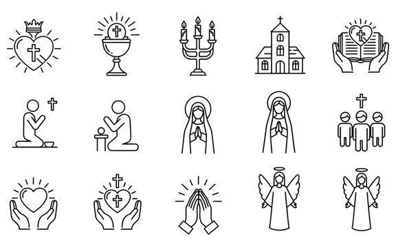 Christian faith and symbolism icons