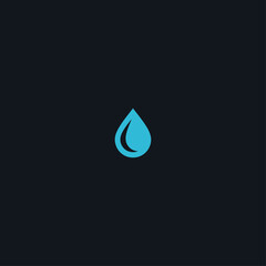 Water drop logo icon flat vector design