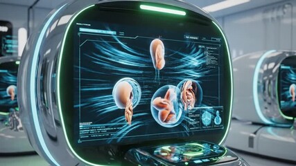 Footage of Futuristic Exam Room - Powered by Adobe