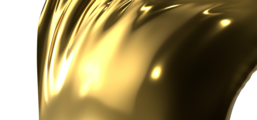 Luminous Fabric: Abstract 3D Gold Cloth Illustration for Radiant Visuals