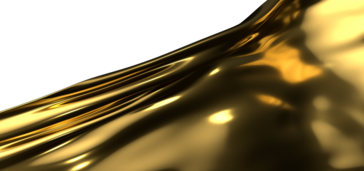 Luminous Fabric: Abstract 3D Gold Cloth Illustration for Radiant Visuals