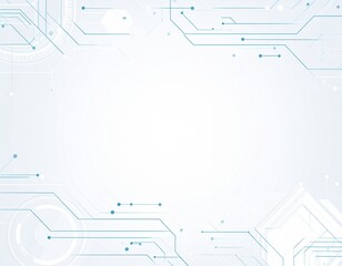 Abstract geometric network of glowing blue nodes connected by lines on dark grid background