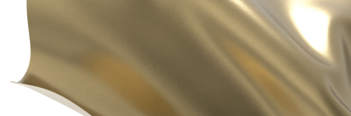 Gilded Waves: Abstract 3D Gold Cloth Illustration with Fluid and Dynamic Motions