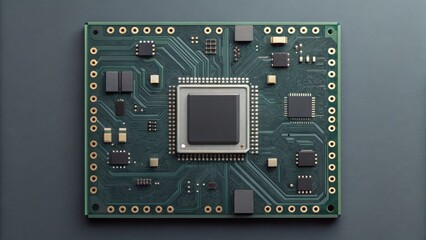 Detailed Image of Circuit Board Featuring Visible Microchip Components