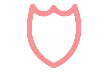 Red Shield Outline Against Black Background emblem crest