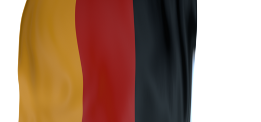 Germany national flag waving 3d render.