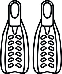 Flippers as equipment for underwater activity and water sports © anatolir