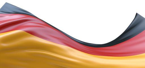 National pride: The German flag in the wind