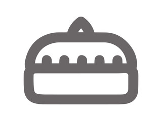 Red Outline Icon of a Hat on Black Background beanie winter hat