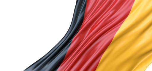 Flag of Germany. Wide format 3D illustration. State symbol of the Federal Republic of Germany.