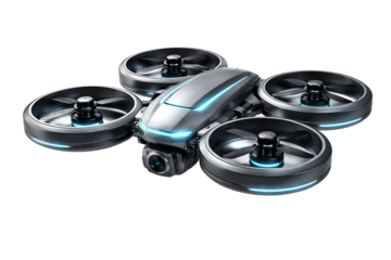 Futuristic Camera Drone Isolated