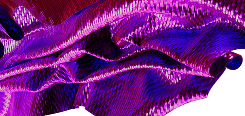 Abstract and elegant background of a metallic purple fabric with waving lines, perfect for design...