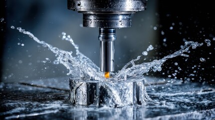 Medium shot focusing on ondemand metal part fabrication highlighting efficient workflow and customized production in an advanced industrial setting.