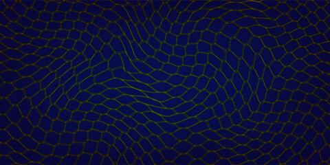Abstract net background blue and gold for sports, Mesh texture for fishing nets. Seamless pattern for sportswear or soccer goal, volleyball net, basketball hoop, hockey, athletics. Vector © albaihaki