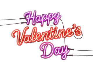 Neon Happy Valentines Day Sign