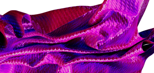 Artistic rendering of a flowing fabric with a beautiful blend of purple and red hues, ideal for creative concepts.