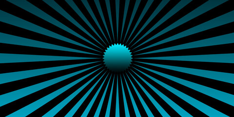 Blue Sunburst Pattern Background, Rays, Radial, Summer Banner, multi media background, celebration background, abstract background, Vector Illustration