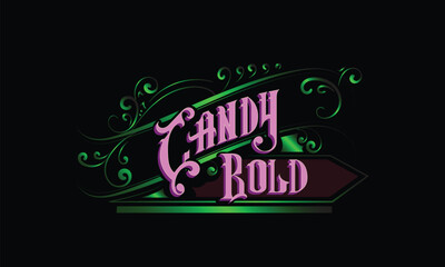 CANDY BOLD lettering custom style design