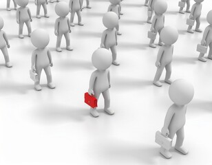 Business People Isolated on a White Background Concept