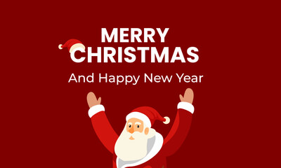 Merry Christmas and Happy New Year with Santa Claus