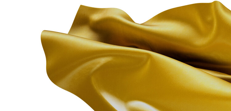Close up of a luxurious gold fabric with detailed texture, perfect for design and backgrounds, offering richness and gla