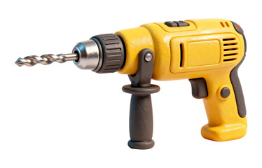 Drill machine 3D illustration, isolated on transparent background, png