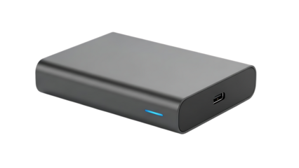 Portable External Hard Drive Silver Compact Technology Accessory