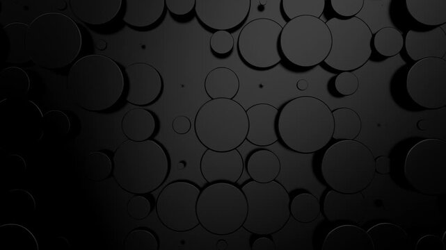 Background of Circles. Abstract motion, loop, two color, 3d rendering, 4k resolution
